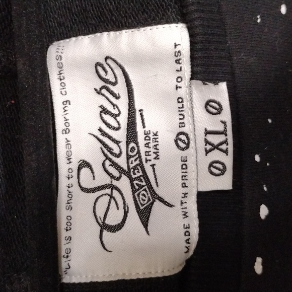 SQUARE ZERO AMAZING BLACK DETAILED SWEAT SHIRT SZ XL - Picture 12 of 15